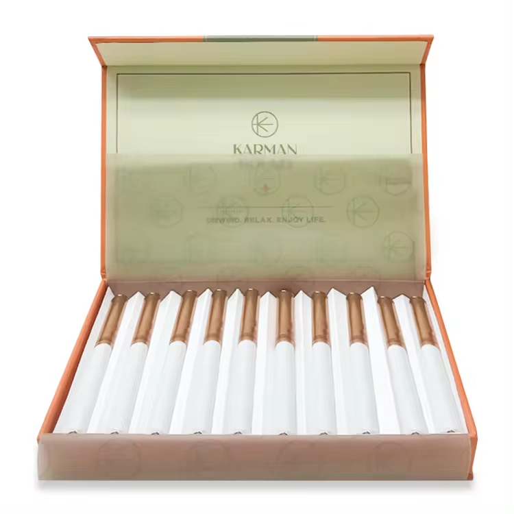 factory custom printing logo 10 pack cigarette pre roll packaging gift box with magnetic closure hot sale cannabis pre roll packaging paper box 