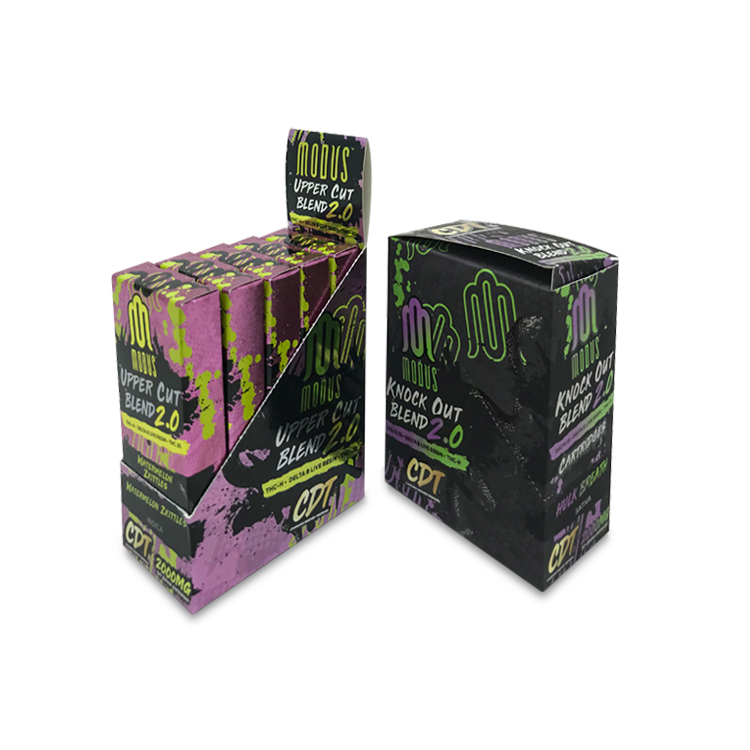 custom printed logo 1ml cartridge packaging paper box wiht child proof resistant hot sale cartridge packaging shipping POP display boxes