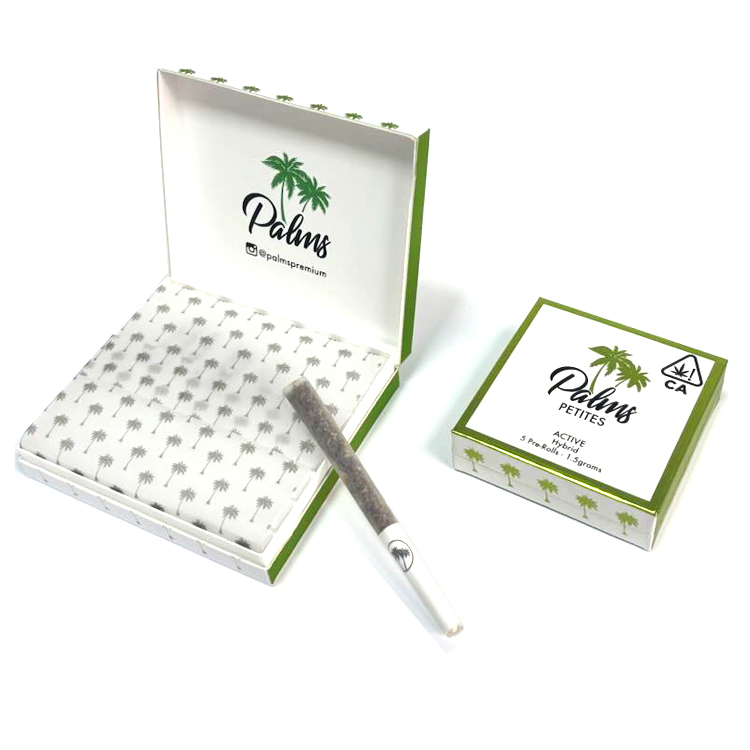 Custom printing logo 7 pack cannabis Pre Roll Packaging paper box 