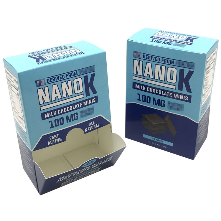 factory custom printing logo chocolate packaging shipping box hot sale mylar bag packaging POP display box 